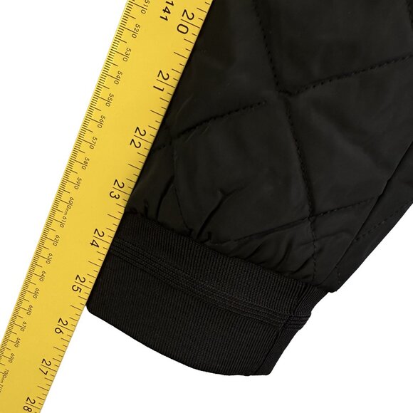 NWOT CALVIN KLEIN Quilted Bomber Jacket Black Mens S Zip Streetwear, Military - Picture 10 of 13